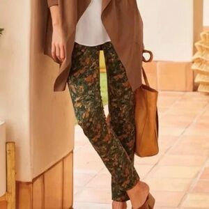 Soft Surroundings 1X Superla Pull On Palmas Artsy Slim Leg Pants Coastal Stretch